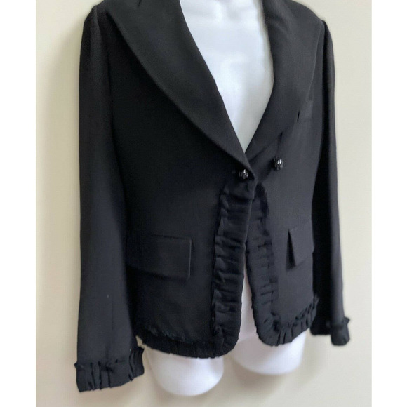 Sonia Rykiel Paris Stylish‎ Unique Ruffle Jacket Blazer~ T42 - Picture 3 of 5